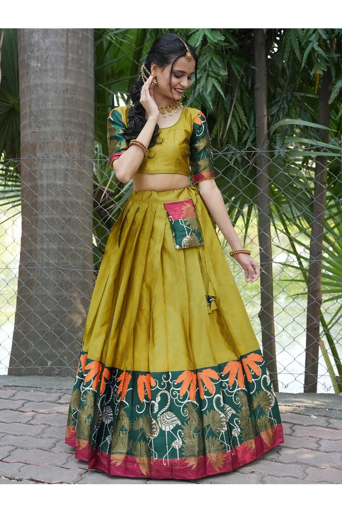 South Indian Festival Traditional Half Saree (HansPAttu)