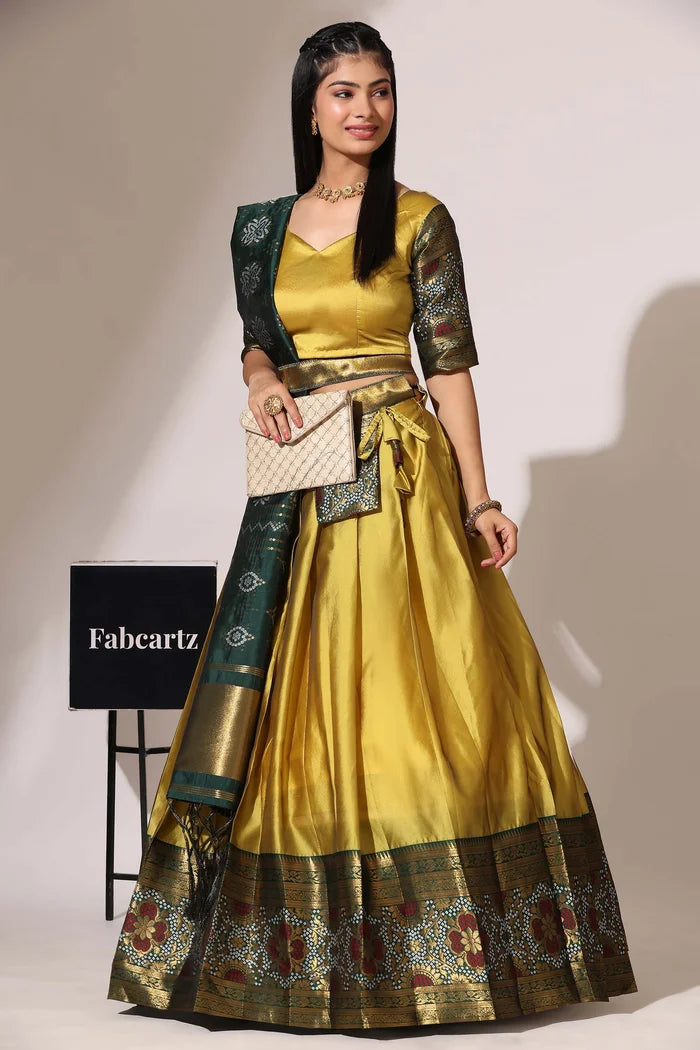 South Indian Festival Traditional Half Saree (PushpaBandhini)