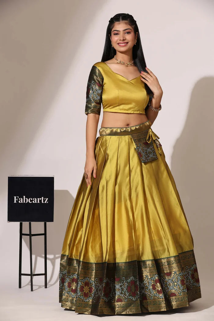 South Indian Festival Traditional Half Saree (PushpaBandhini)