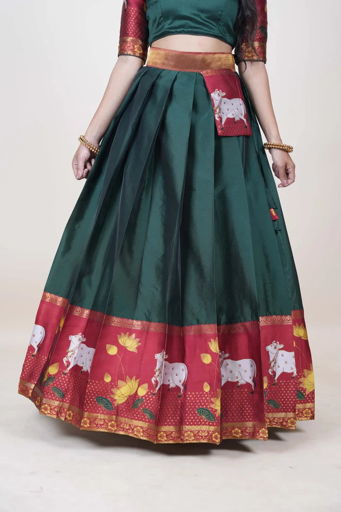 South Indian Festival Traditional Half Saree (KaamDhenu)