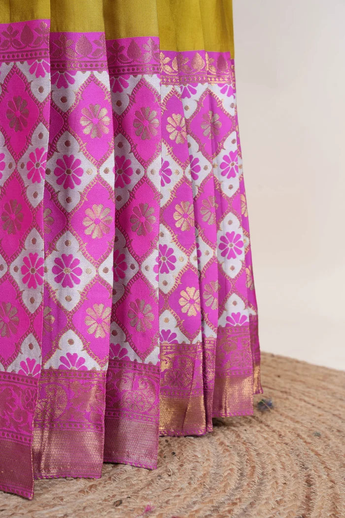 OnlinePattu South Indian Festival Traditional Half Saree