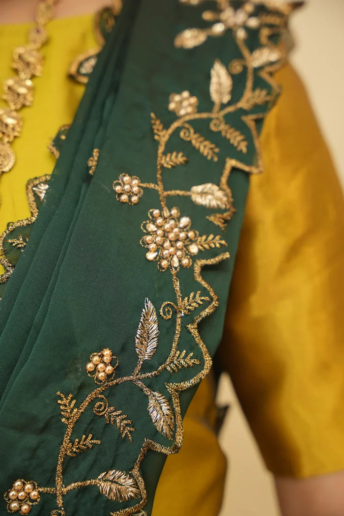 దక్షిణ భారత పండుగ సాంప్రదాయ హాఫ్ చీర (ఛవి)