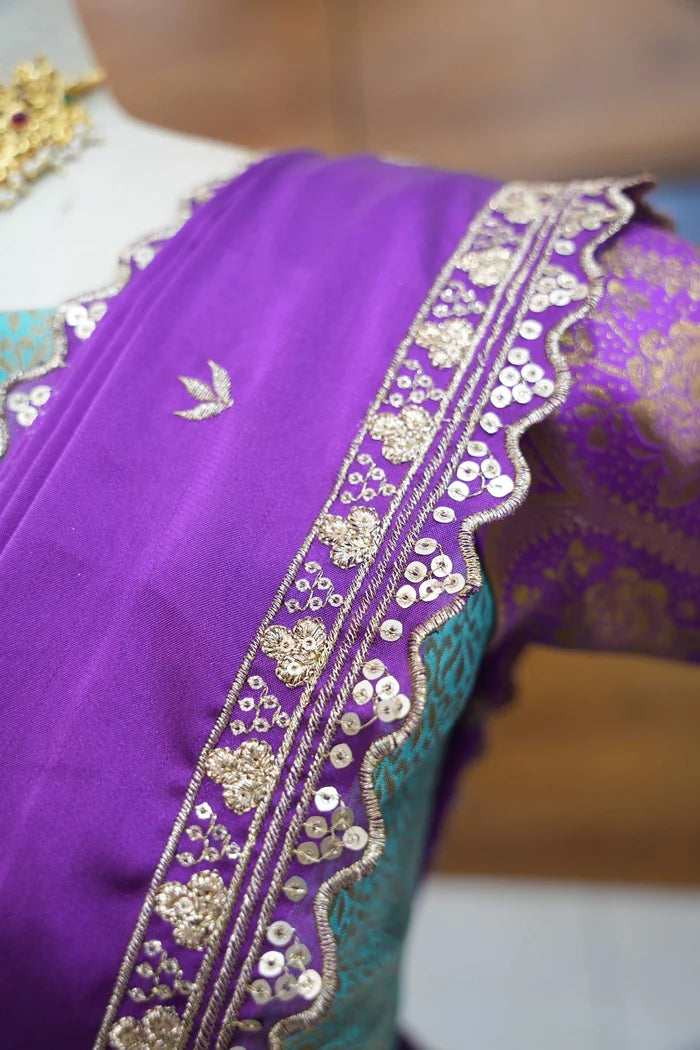 Oye!!Pattu Women's Woven Design zari work Half Saree with Embroidered Blouse and Dupatta