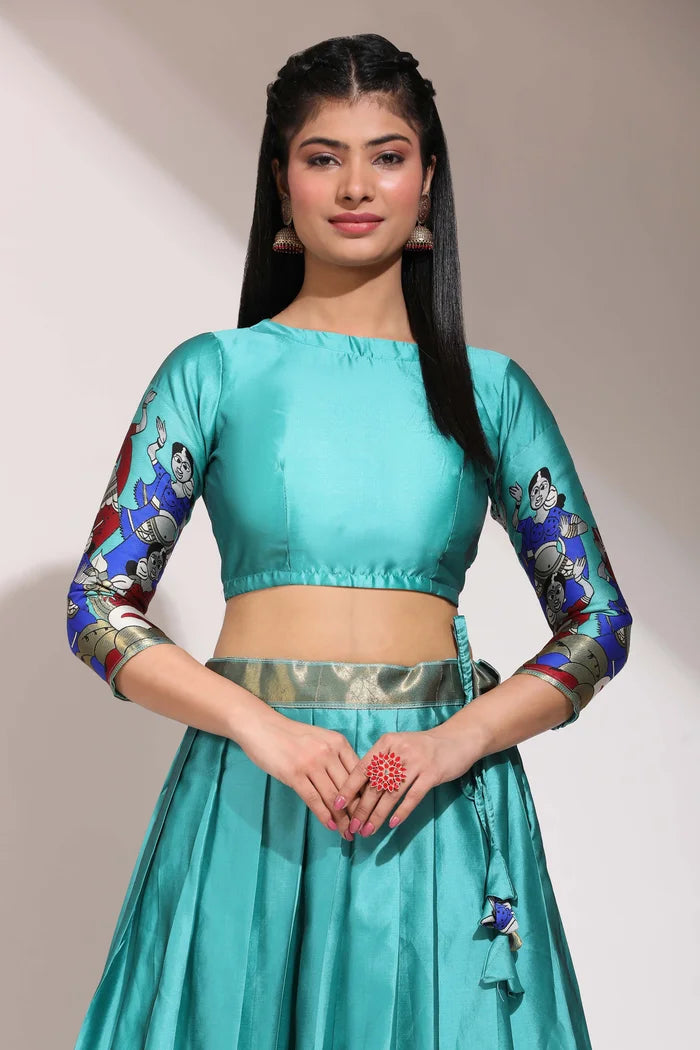 South Indian Festival Traditional Half Saree (Dhingli)