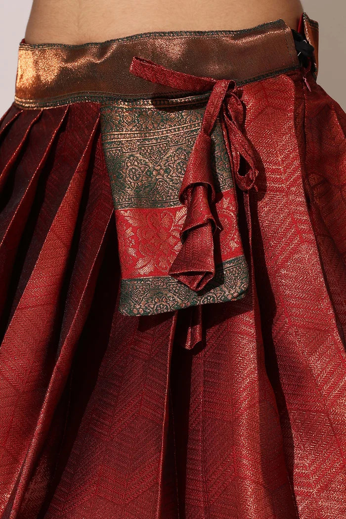 South Indian Festival Traditional Half Saree (UniversalWork)