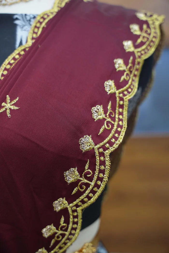 Mamidi Women's Woven Design zari work Half Saree with Embroidered Blouse and Dupatta