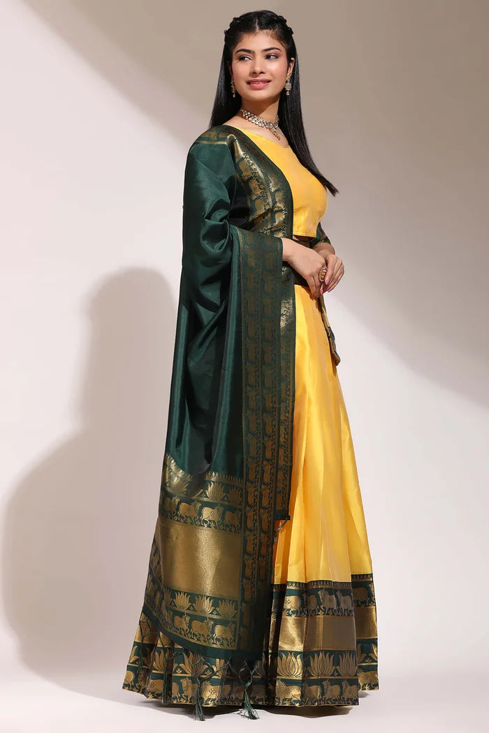 South Indian Festival Traditional Half Saree (LotusPattu)