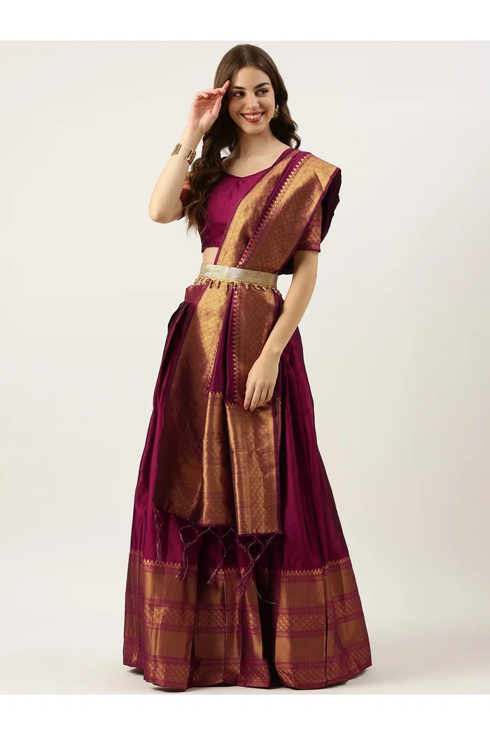 South Indian Festival Traditional Half Saree (NarayanPet)