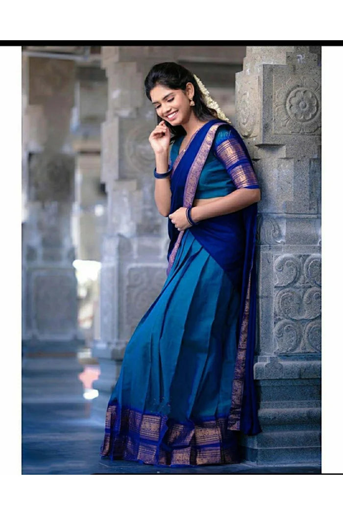 South Indian Festival Traditional Half Saree (YenuguPAttu)
