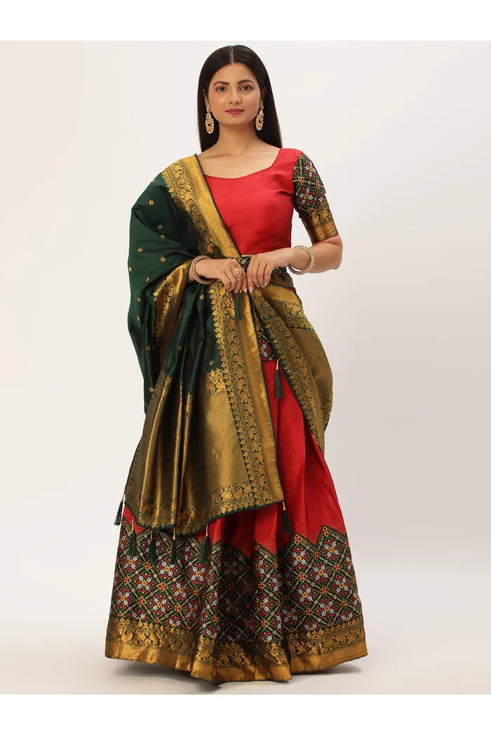 South Indian Festival Traditional Half Saree (Patola)