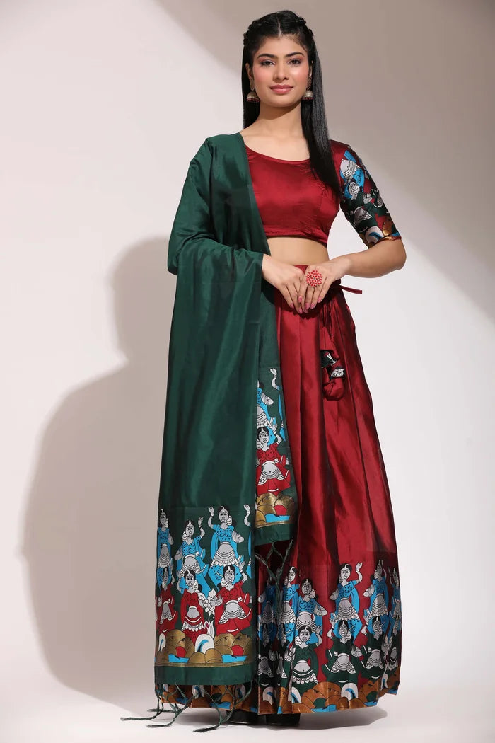 South Indian Festival Traditional Half Saree (Dhingli)