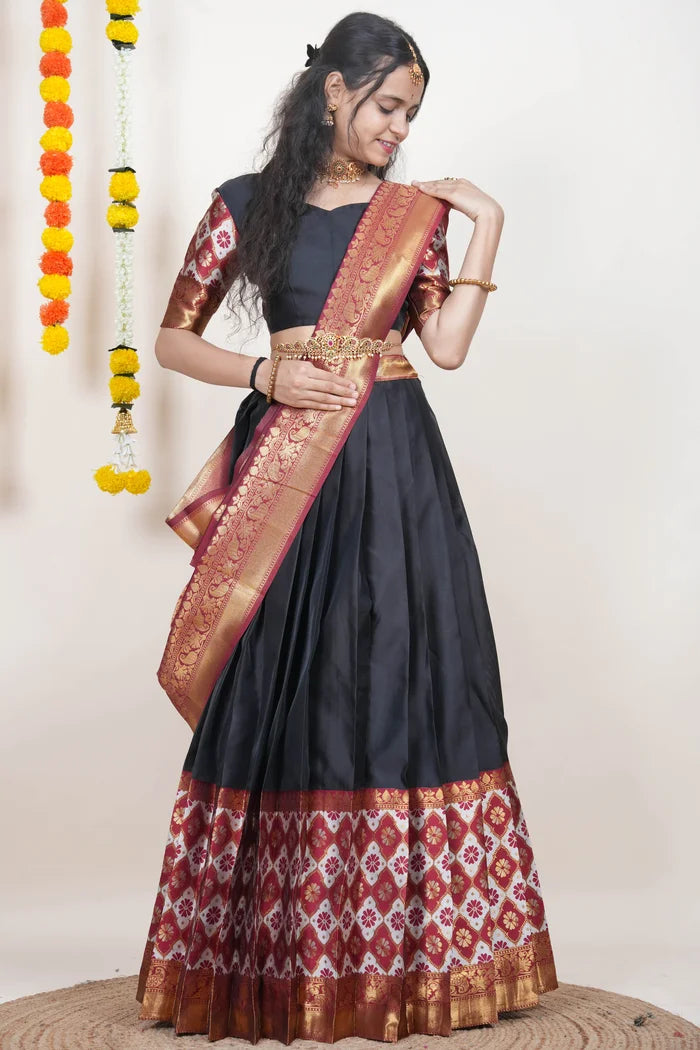 OnlinePattu South Indian Festival Traditional Half Saree