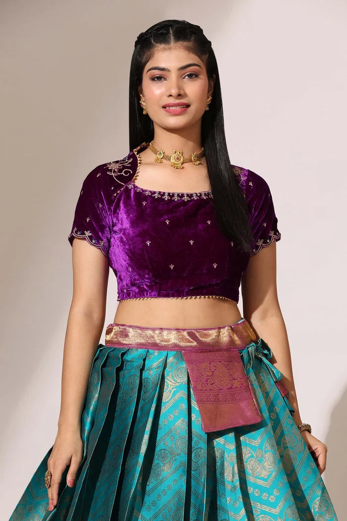 South Indian Festival Traditional Half Saree (Maheshmati)