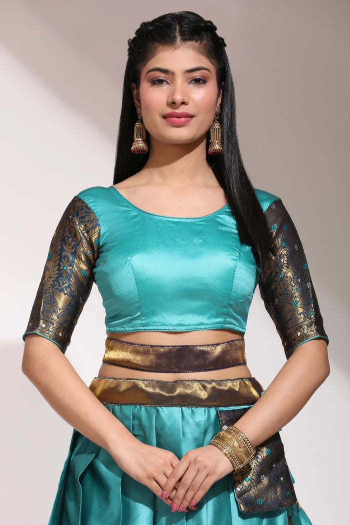 దక్షిణ భారత పండుగ సాంప్రదాయ హాఫ్ చీర(పటోలా)