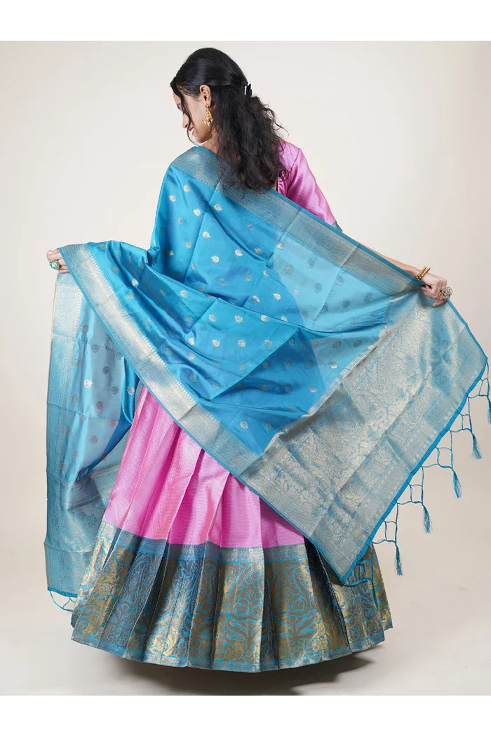 South Indian Festival Traditional Half Saree (Aarvi)