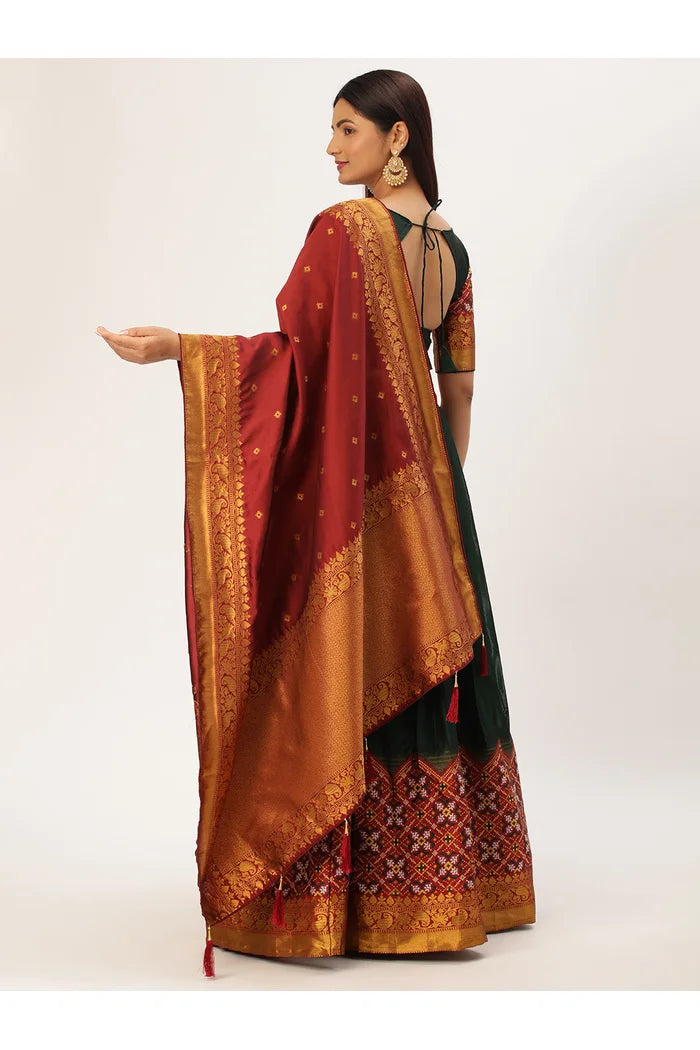 South Indian Festival Traditional Half Saree (Patola)