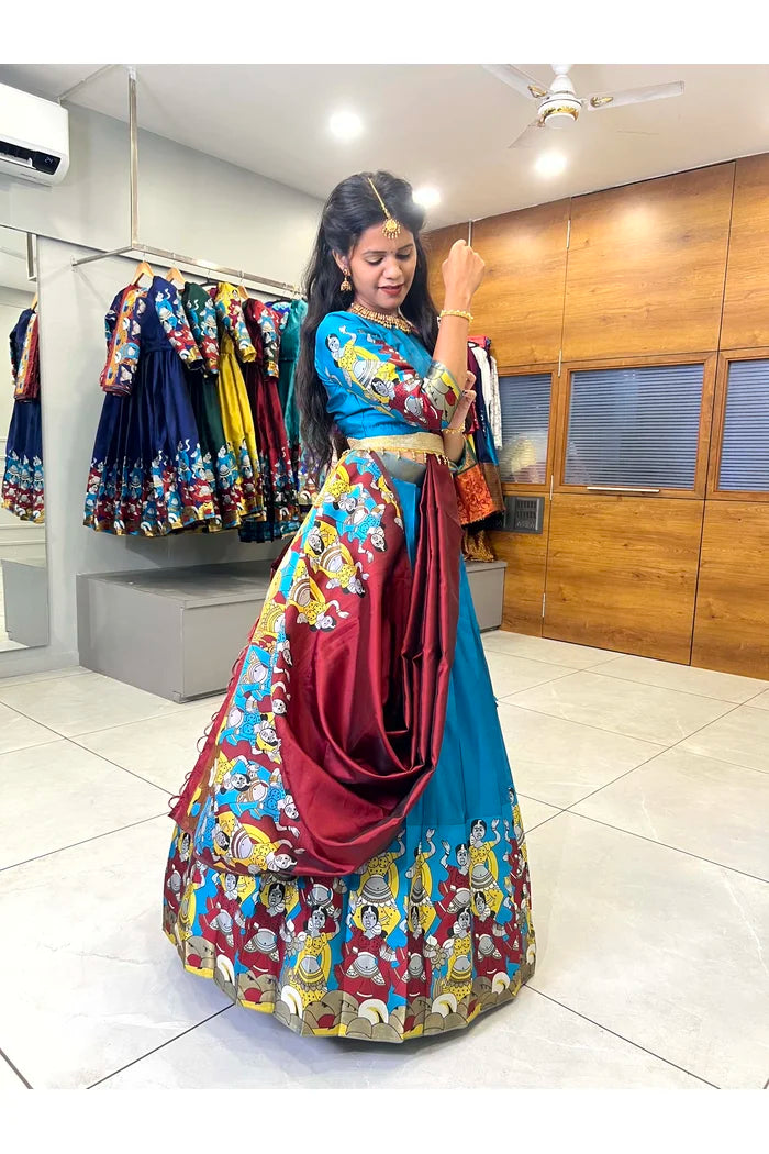 South Indian Festival Traditional Half Saree (Dhingli)