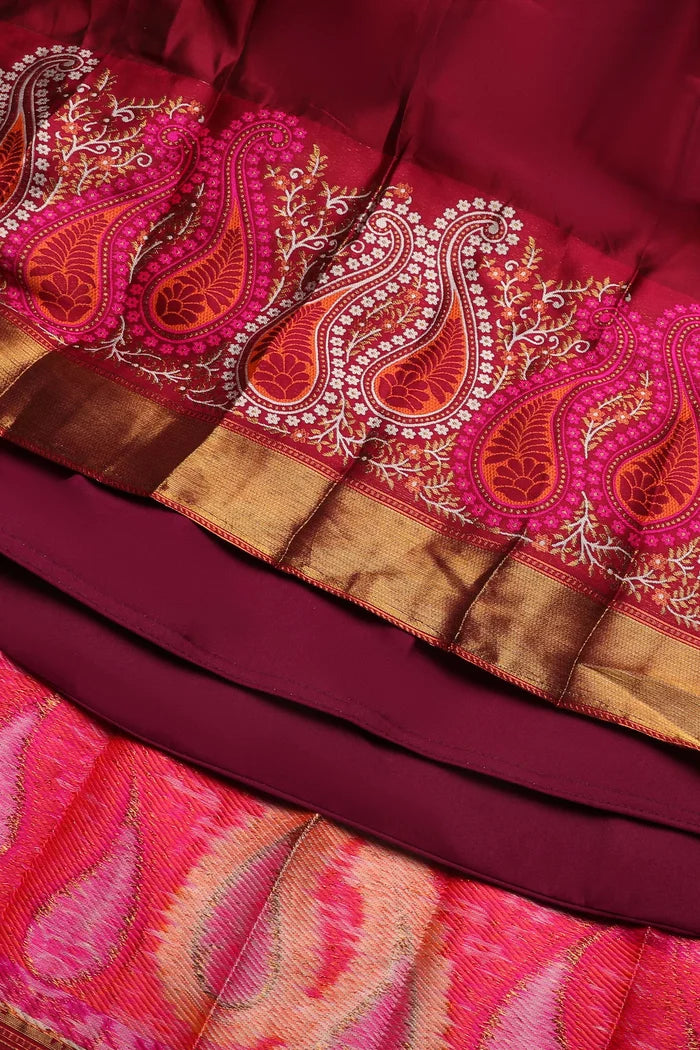 దక్షిణ భారత పండుగ సాంప్రదాయ హాఫ్ చీర(పటోలా)