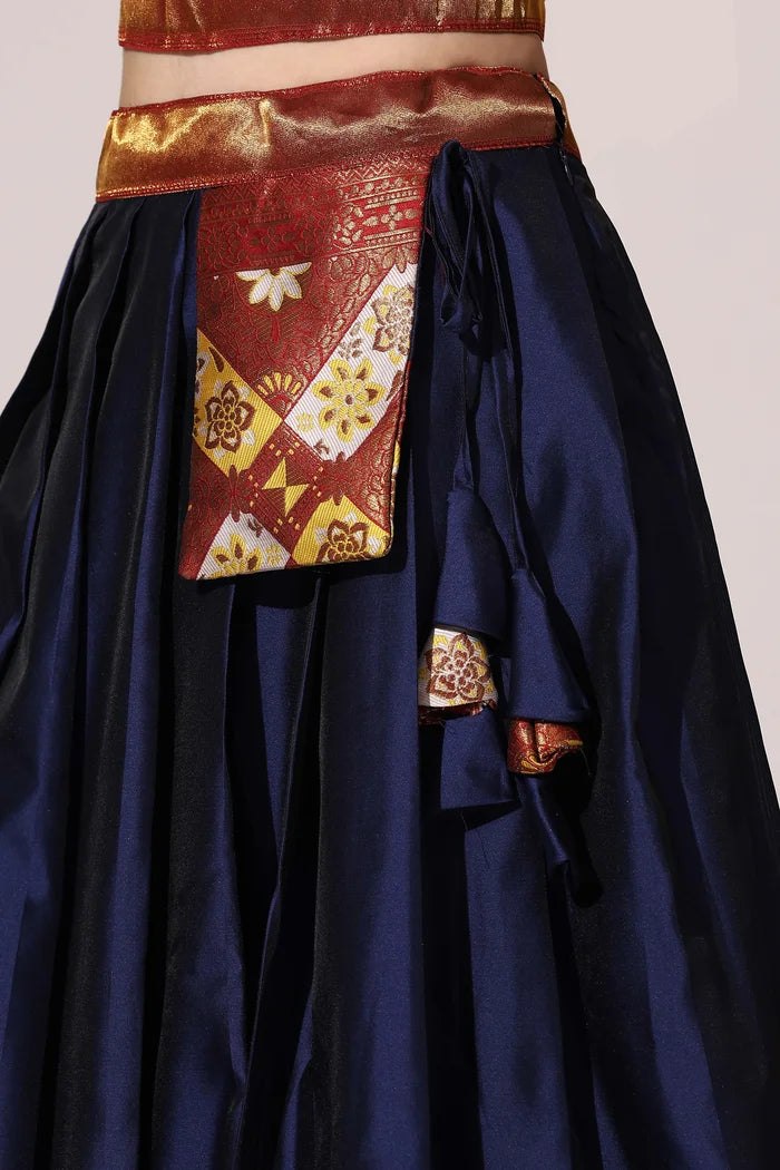 South Indian Festival Traditional Half Saree (Crax Pattu)