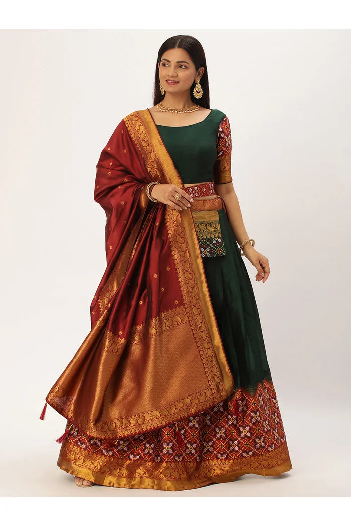 South Indian Festival Traditional Half Saree (Patola)