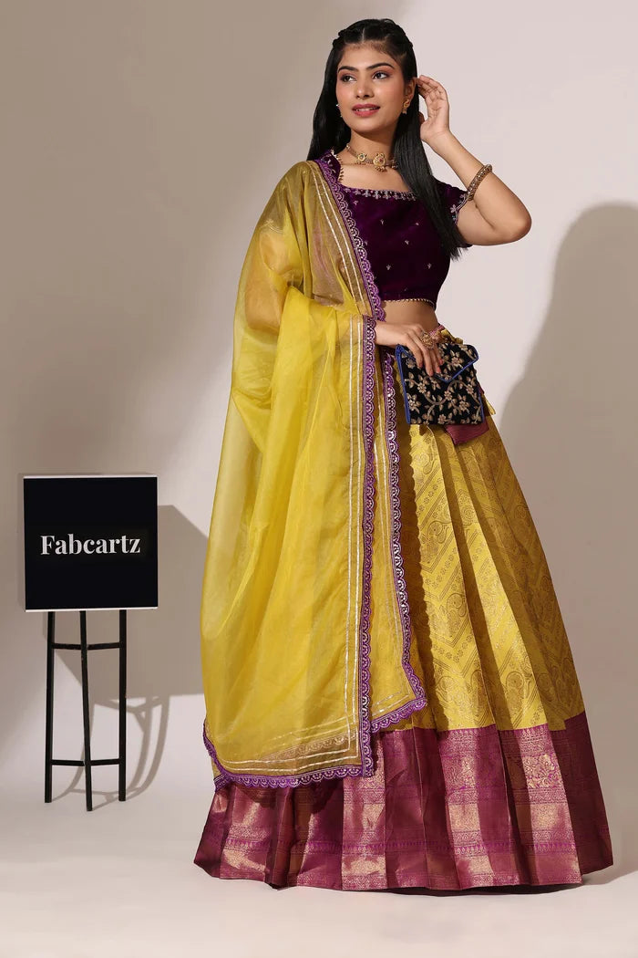 South Indian Festival Traditional Half Saree (Maheshmati)