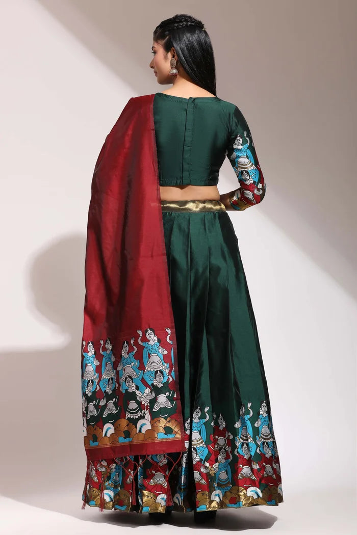 South Indian Festival Traditional Half Saree (Dhingli)