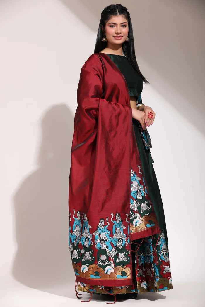 South Indian Festival Traditional Half Saree (Dhingli)