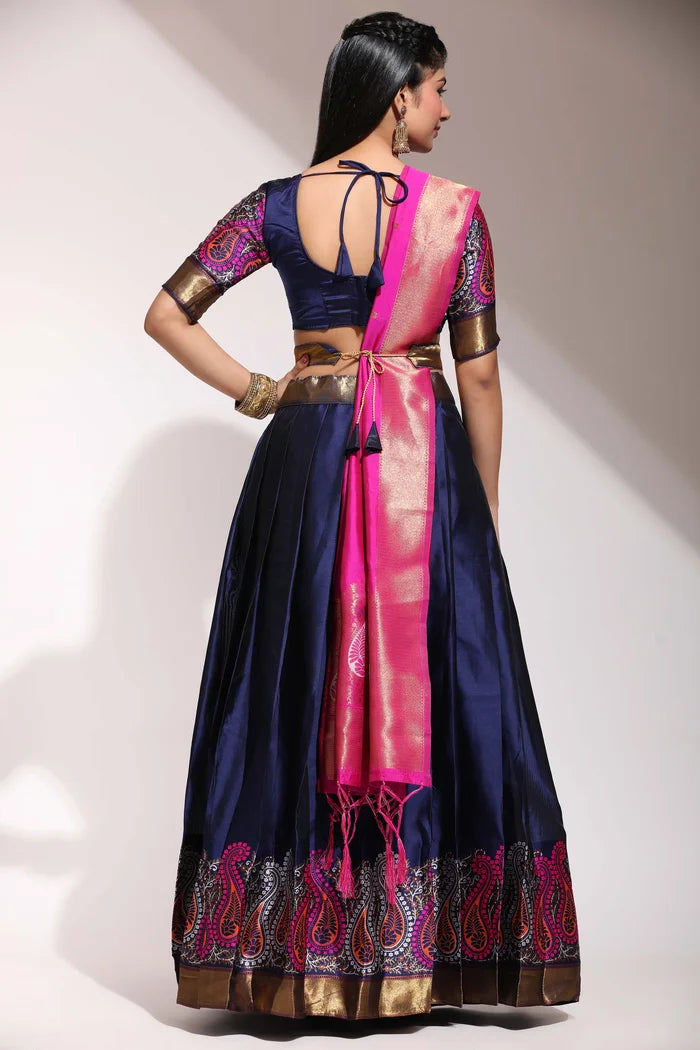 దక్షిణ భారత పండుగ సాంప్రదాయ హాఫ్ చీర(పటోలా)