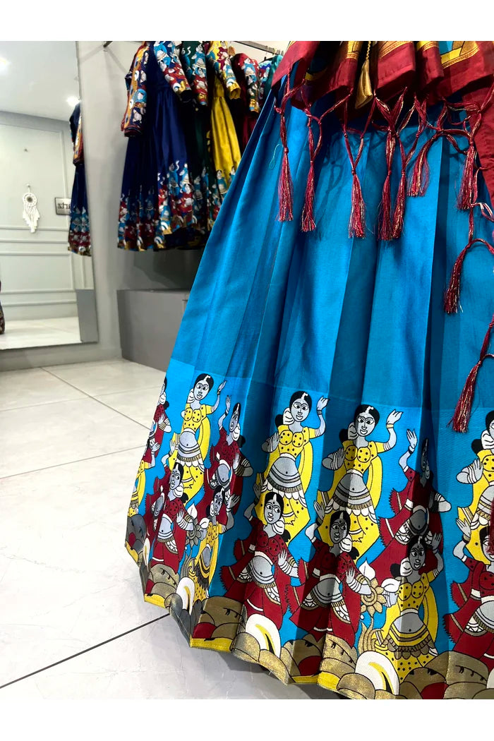 South Indian Festival Traditional Half Saree (Dhingli)