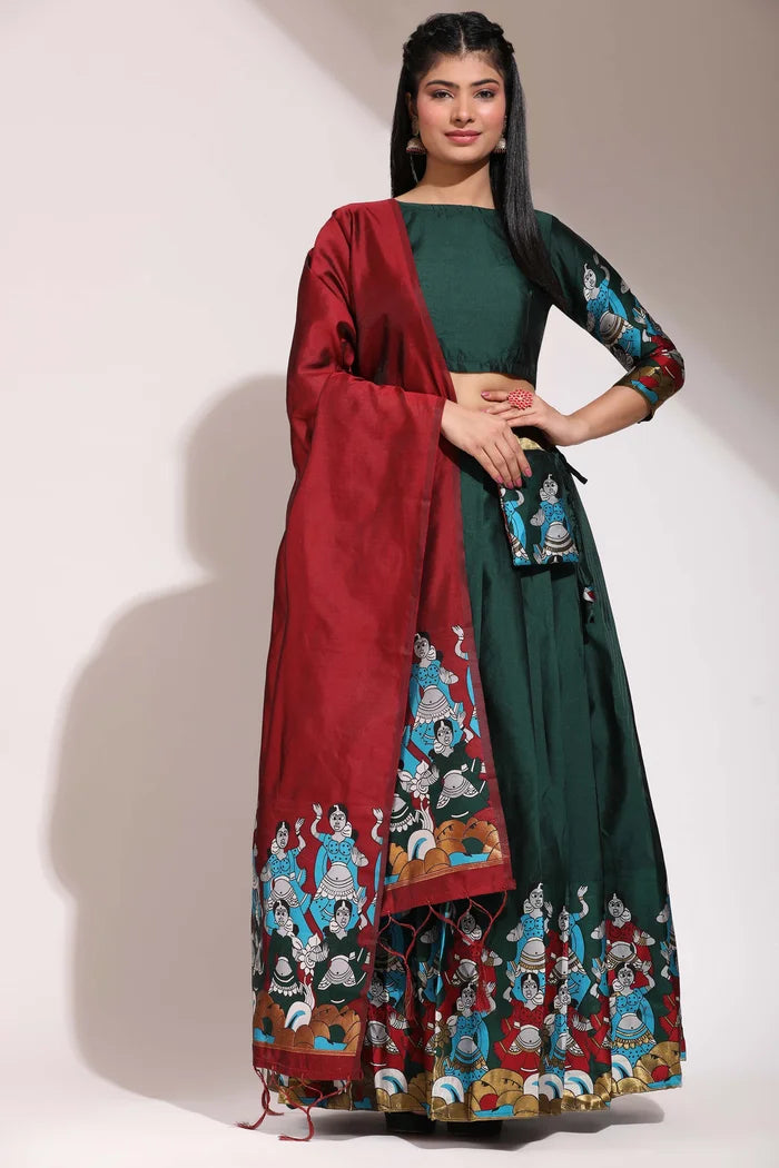 South Indian Festival Traditional Half Saree (Dhingli)