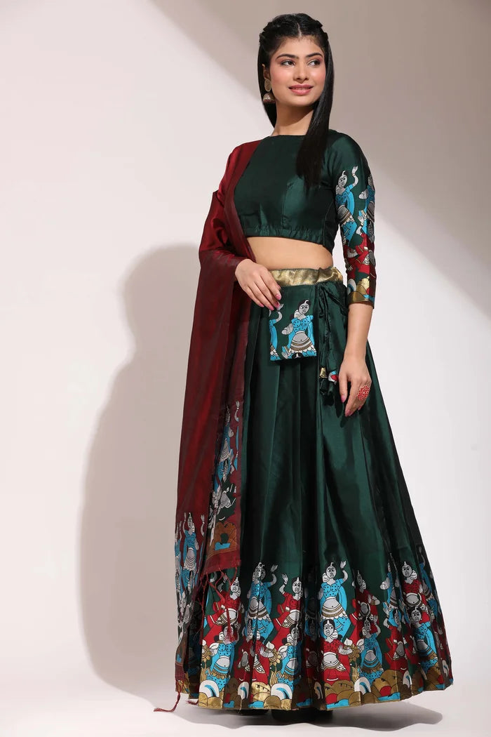 South Indian Festival Traditional Half Saree (Dhingli)