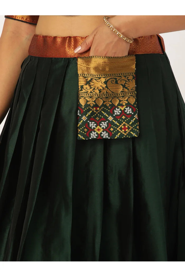 South Indian Festival Traditional Half Saree (Patola)