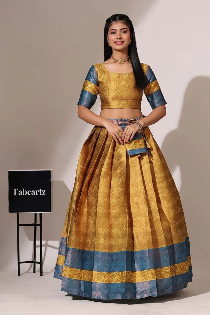 South Indian Festival Traditional Half Saree (UniversalWork)