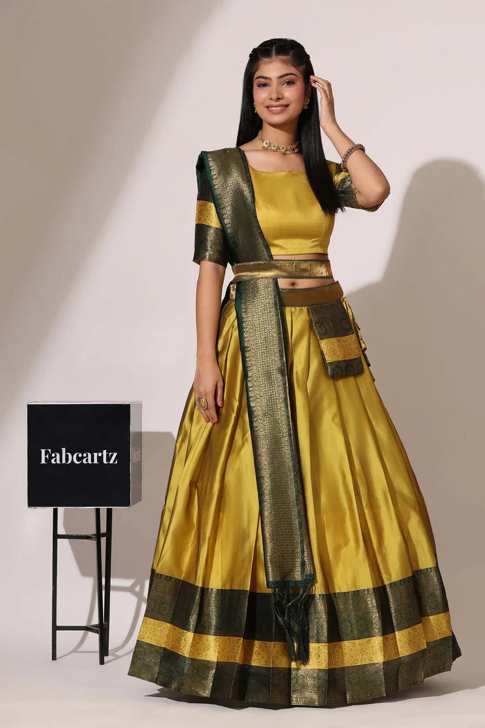 South Indian Festival Traditional Half Saree (UniversalPlain)
