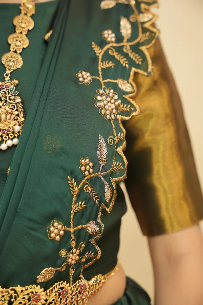 దక్షిణ భారత పండుగ సాంప్రదాయ హాఫ్ చీర (ఛవి)