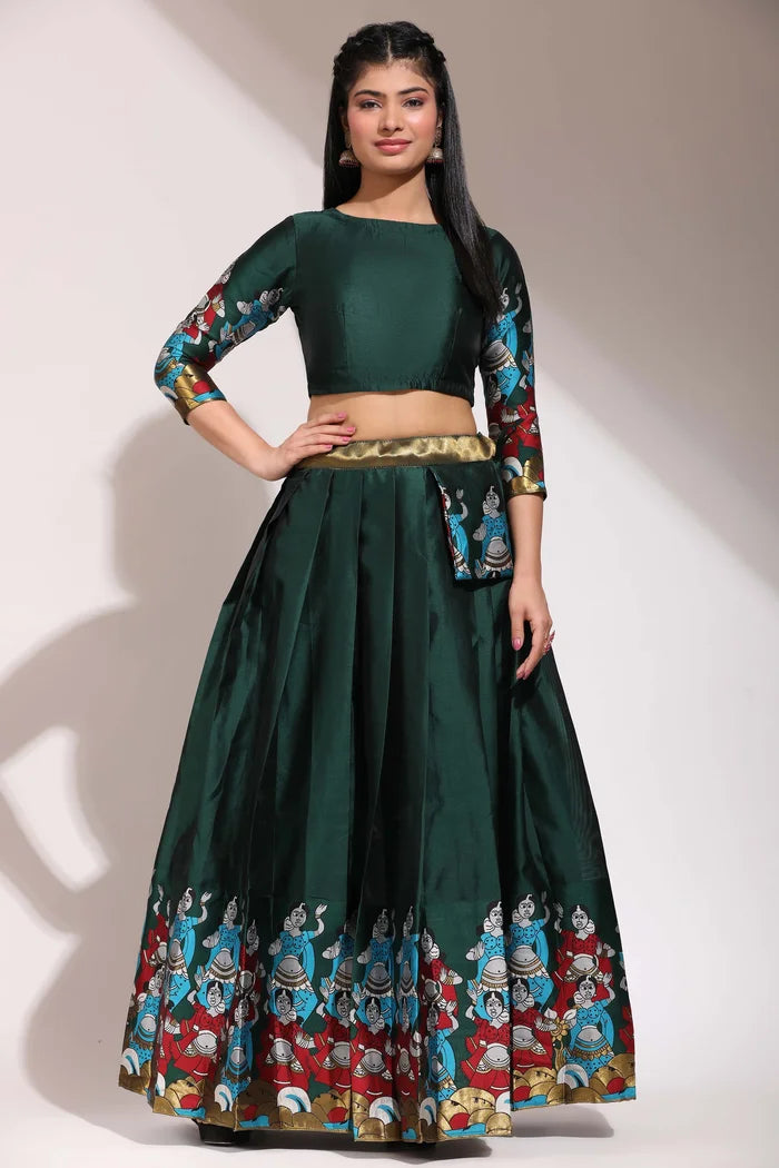 South Indian Festival Traditional Half Saree (Dhingli)