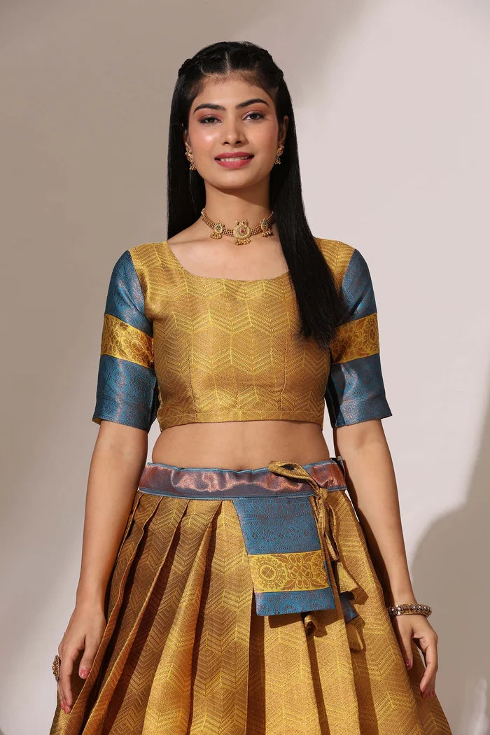 South Indian Festival Traditional Half Saree (UniversalWork)