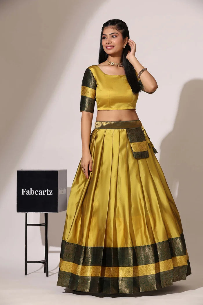 South Indian Festival Traditional Half Saree (UniversalPlain)
