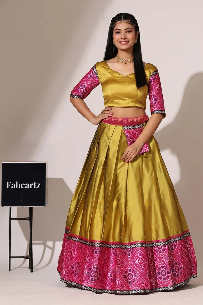 దక్షిణ భారత పండుగ సాంప్రదాయ హాఫ్ చీర (ఛవి)