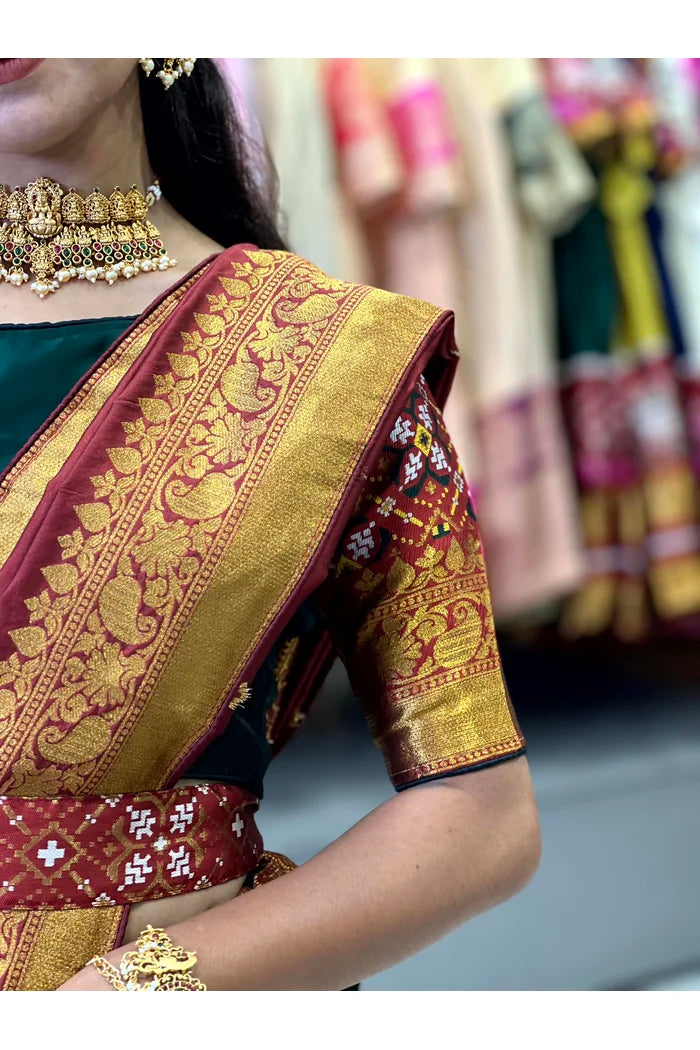 South Indian Festival Traditional Half Saree(Patola)