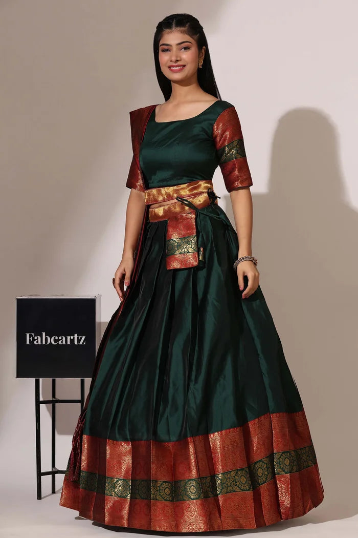 South Indian Festival Traditional Half Saree (UniversalPlain)