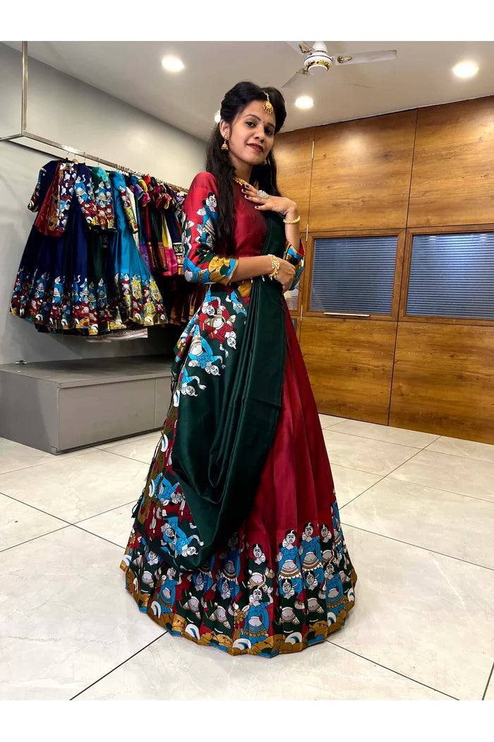 South Indian Festival Traditional Half Saree (Dhingli)