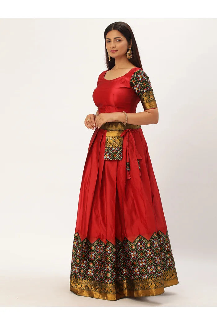 South Indian Festival Traditional Half Saree (Patola)