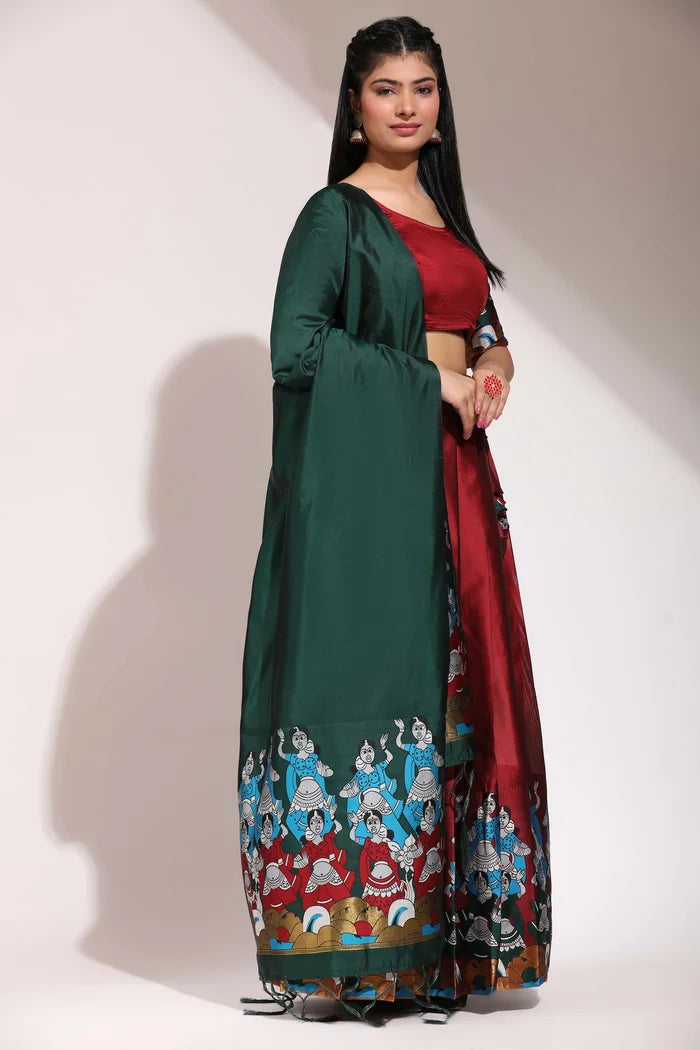 South Indian Festival Traditional Half Saree (Dhingli)