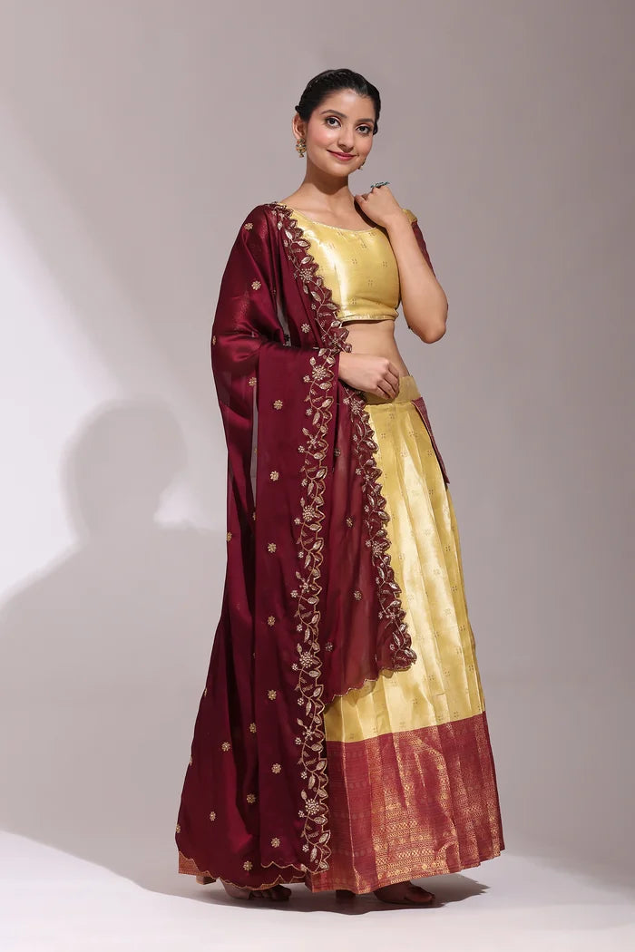 South Indian Festival Traditional Half Saree (Yogeshwari)