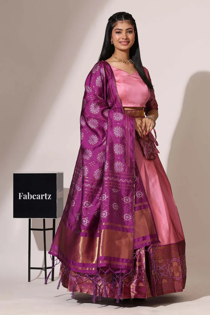 South Indian Festival Traditional Half Saree (PushpaBandhini)