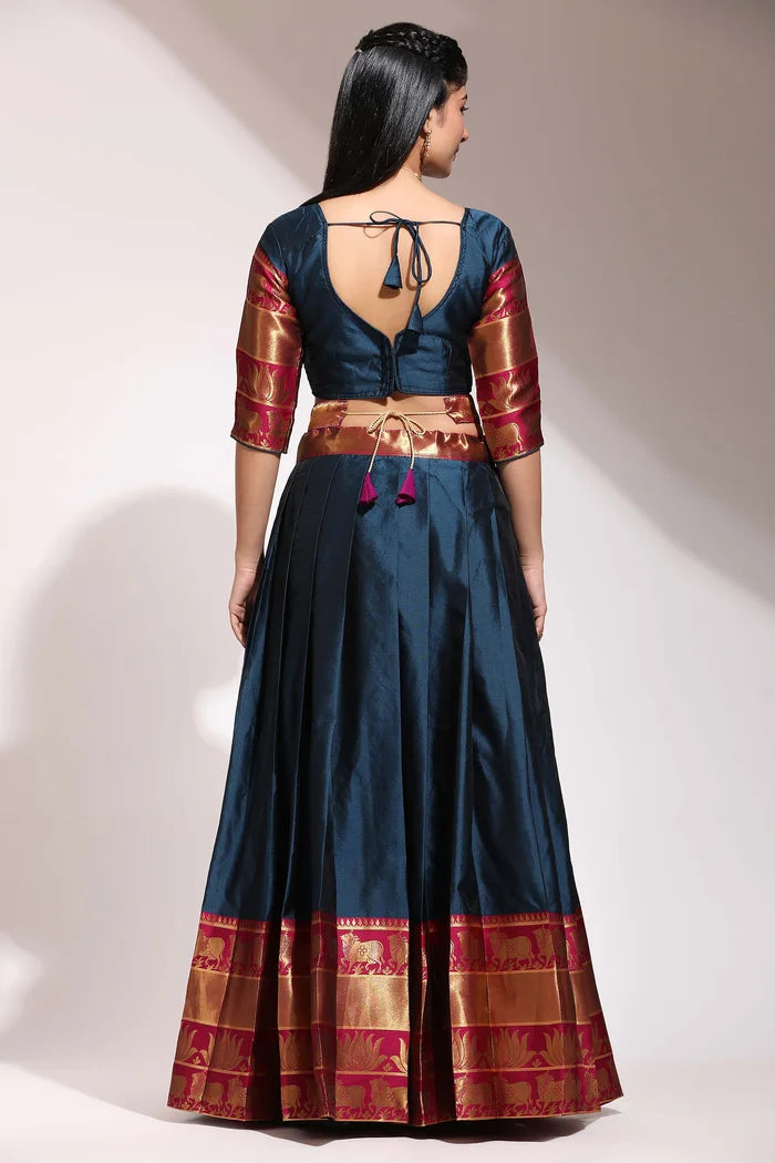 South Indian Festival Traditional Half Saree (LotusPattu)