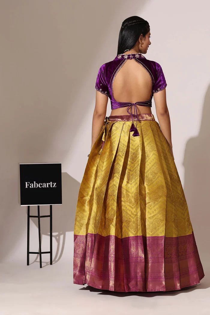 South Indian Festival Traditional Half Saree (Maheshmati)