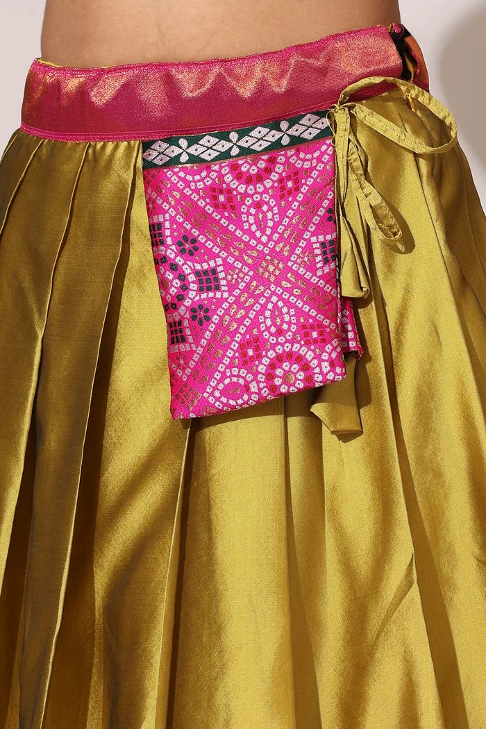 దక్షిణ భారత పండుగ సాంప్రదాయ హాఫ్ చీర (ఛవి)