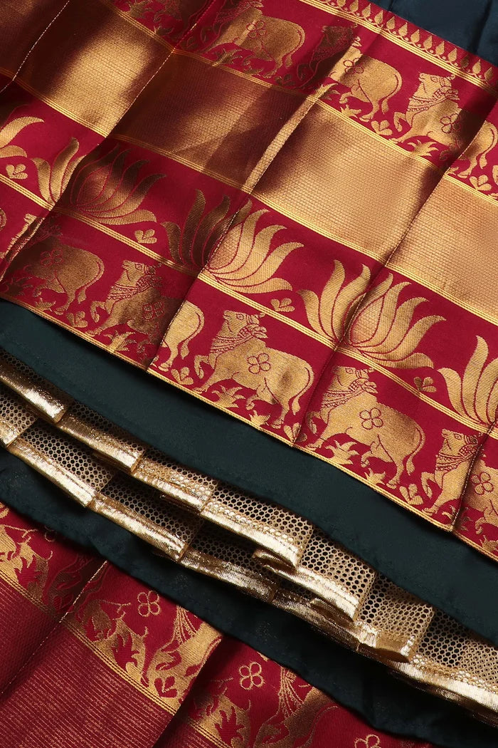 South Indian Festival Traditional Half Saree (Lotus)